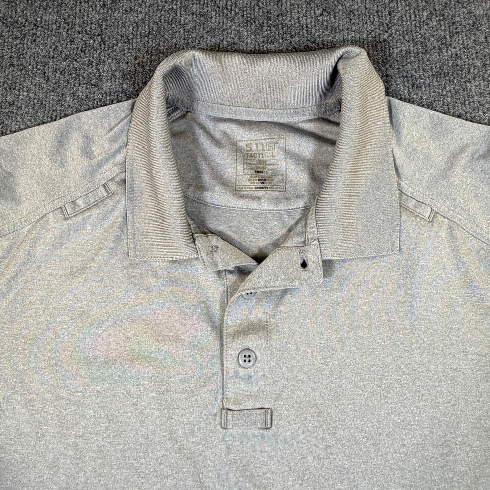 5.11‎ Tactical Mens Performance Polo Shirt Gray Short Sleeve Size Large 3113